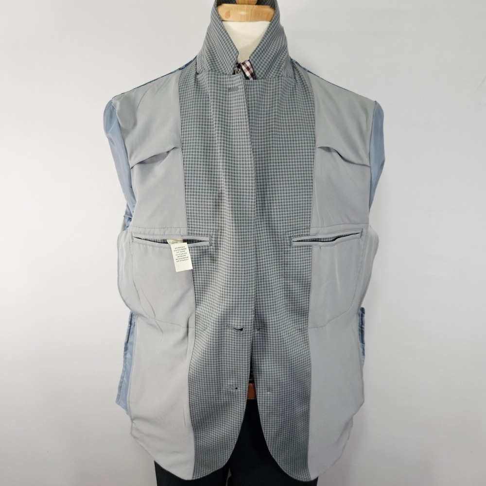 Construct Mens Sport Coat Blazer Two Button Knit Stretch Slim Fit Size 46R / XXL - Picture 15 of 15